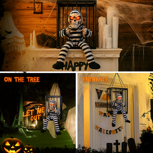 Electronic "LET ME OUT" Skeleton Prisoner