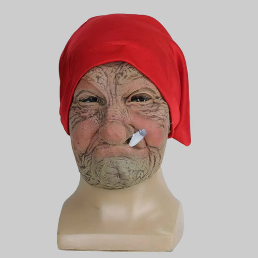 Old "Little Red" Woman Smoking Mask