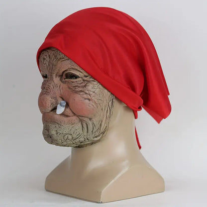 Old "Little Red" Woman Smoking Mask